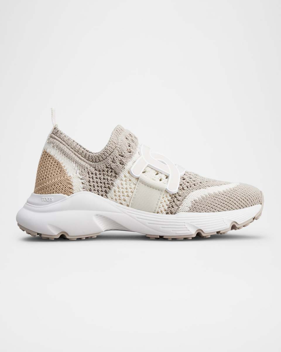Stretch Woven Cotton Runner Sneakers